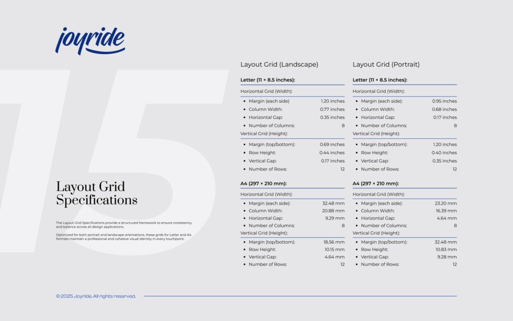 15 Layout Grid Specifications